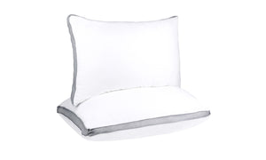 2 Pack Cotton Pillows Overstuffed Gusseted Down Alternative Bed Pillows