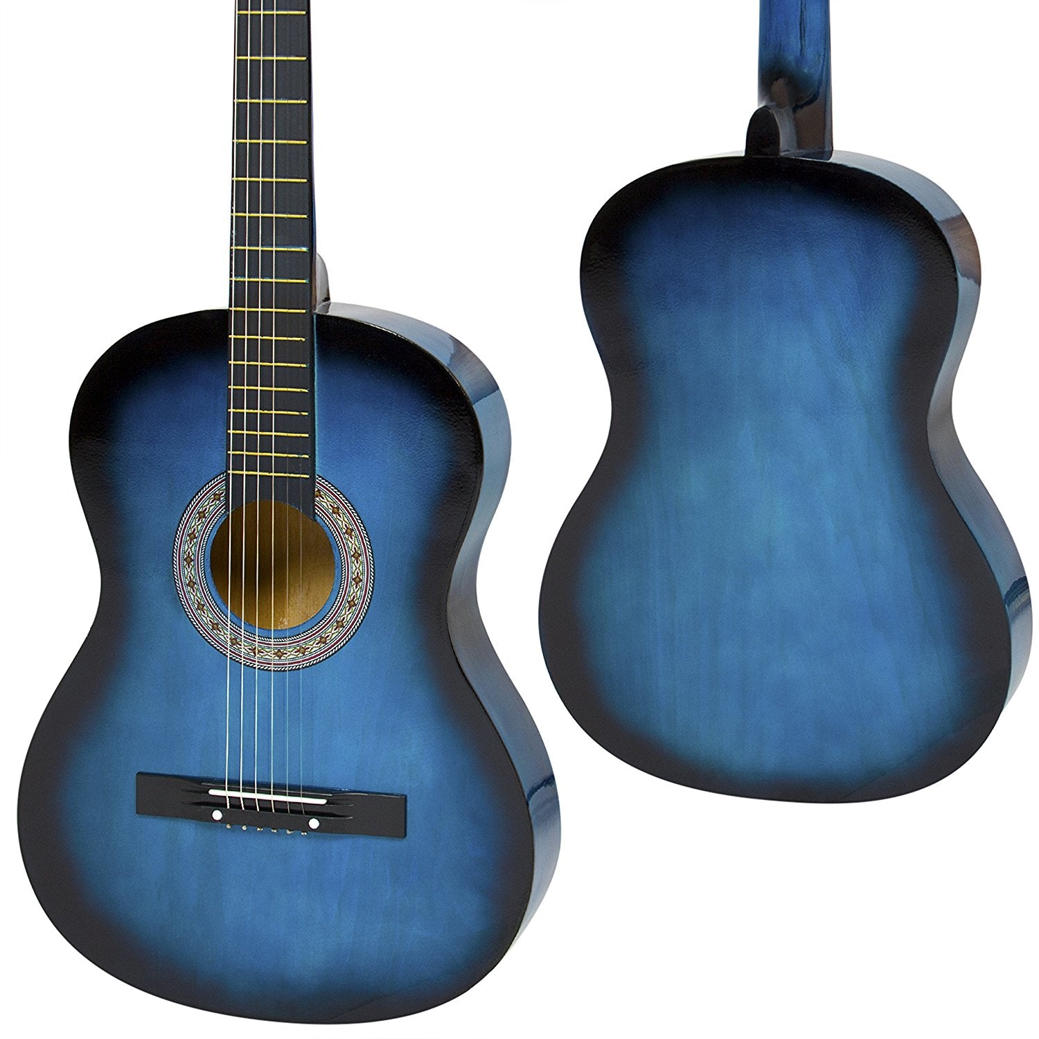 Best Choice Products Beginners Acoustic Guitar with Case, Strap, Tuner and Pick, Blue