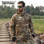 Load image into Gallery viewer, TACVASEN Army Camouflage Men Jacket Coat Military Tactical Jacket Winter Waterproof Soft Shell Jackets Windbreaker Hunt Clothes
