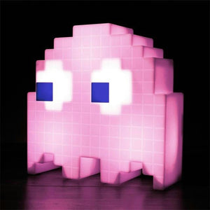 Color Changing Cartoon Ghost Lamp Led Mini USB Night Light 8-bit mood light Pixel Style Child Baby Soft Lamp Bedroom lighting