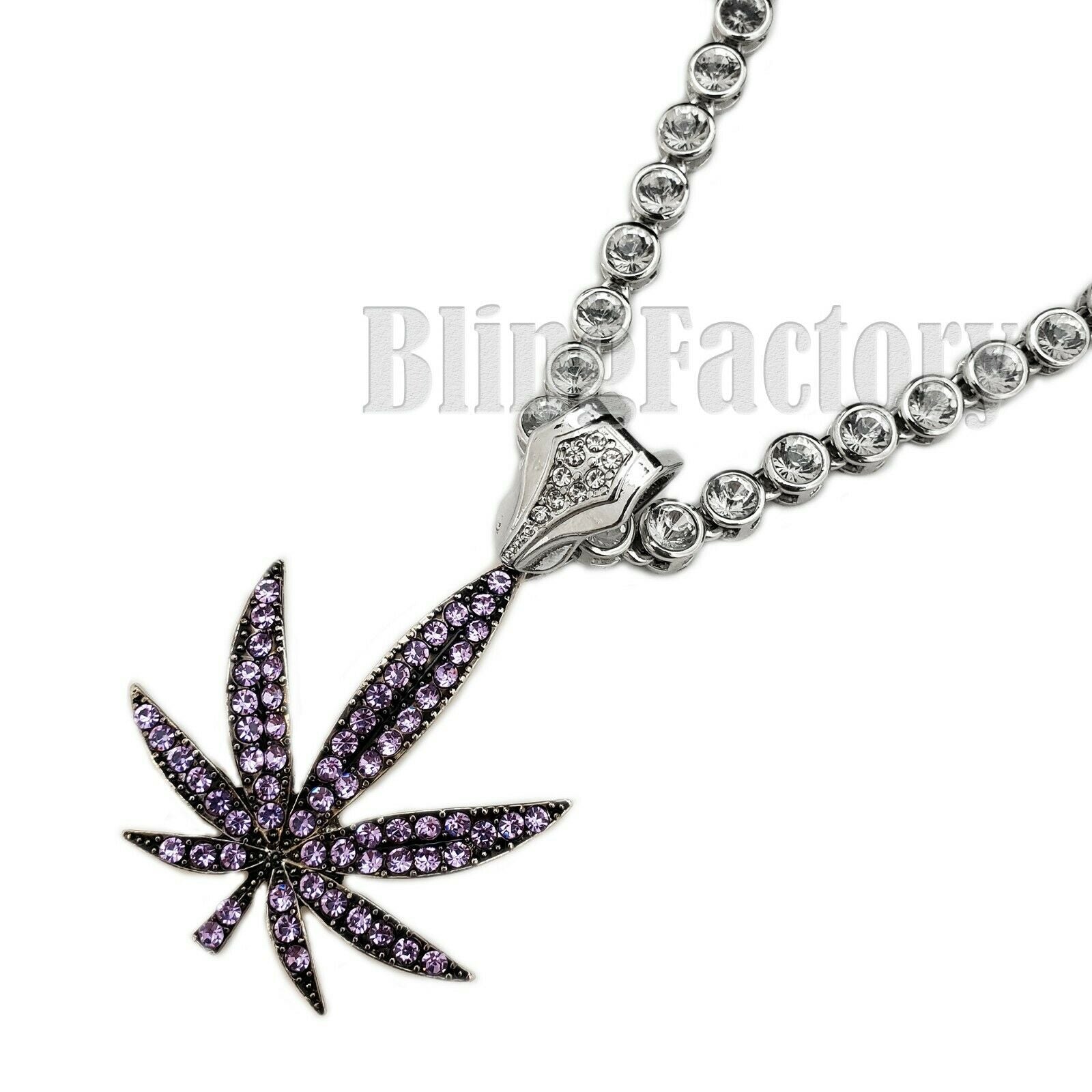 Marihuana Weed Leaf Choker Chain Necklace