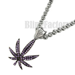 Load image into Gallery viewer, Marihuana Weed Leaf Choker Chain Necklace
