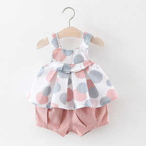 Melario Baby Clothing Sets 2019 Summer Sleeveless Dress Girls Three Piece Sets Short Pants+Dress Set Stripe Patten For Baby 6 24