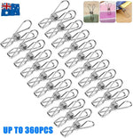 Load image into Gallery viewer, Stainless Steel Clothes Pegs Hanging Clips Pins Laundry Windproof Metal Clamps
