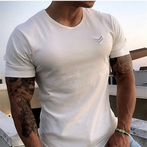 2019 Summer new Men gyms Fitness t shirt Bodybuilding Shirts Fashion Casual Male Short sleeve cotton Tees Tops clothing