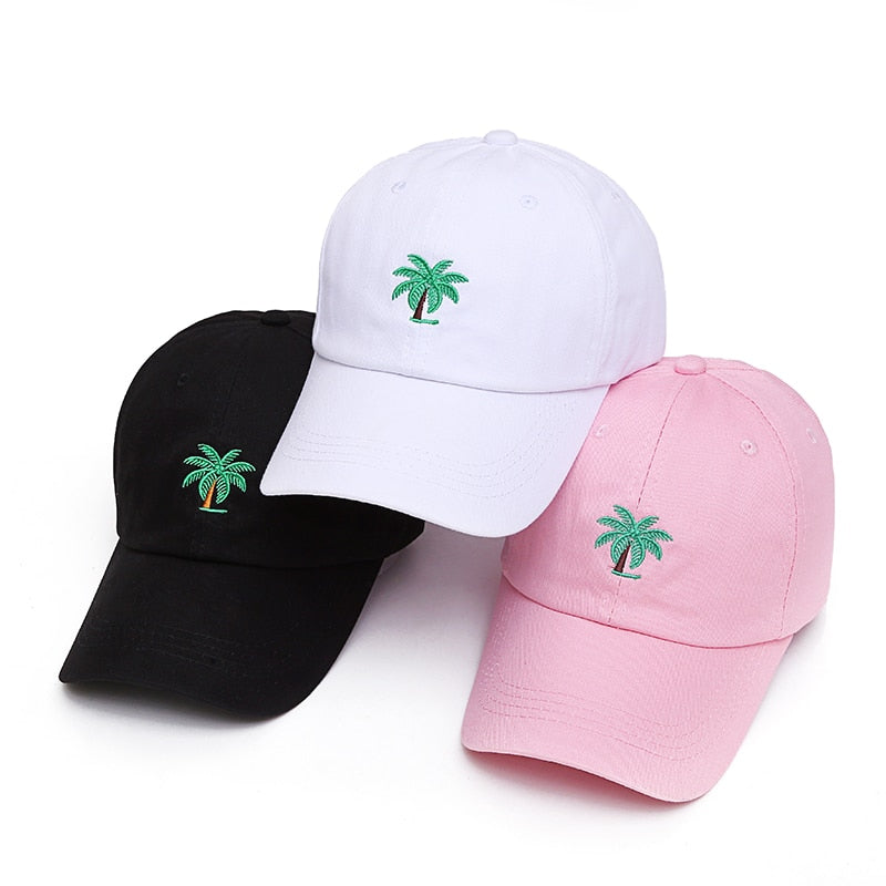 VORON 2017 new Embroidery Palm Trees Curved Dad Hats Take A Trip Baseball Cap Coconut Trees Hat Strapback Hip Hop Cap Adjustable