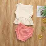 Load image into Gallery viewer, Newborn Baby Boys Girls Summer Outfits Infant Ribbed Knitted Cotton Short Sleeve T-Shirt + Shorts Two Piece Clothes Set
