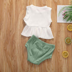 Load image into Gallery viewer, Newborn Baby Boys Girls Summer Outfits Infant Ribbed Knitted Cotton Short Sleeve T-Shirt + Shorts Two Piece Clothes Set
