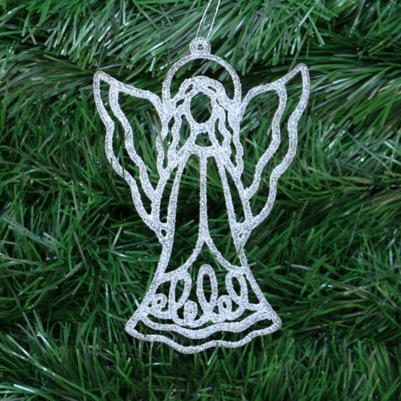 Ivory White Christmas Tree Pendant Baubles Fairy Snowflake Santa Decorations