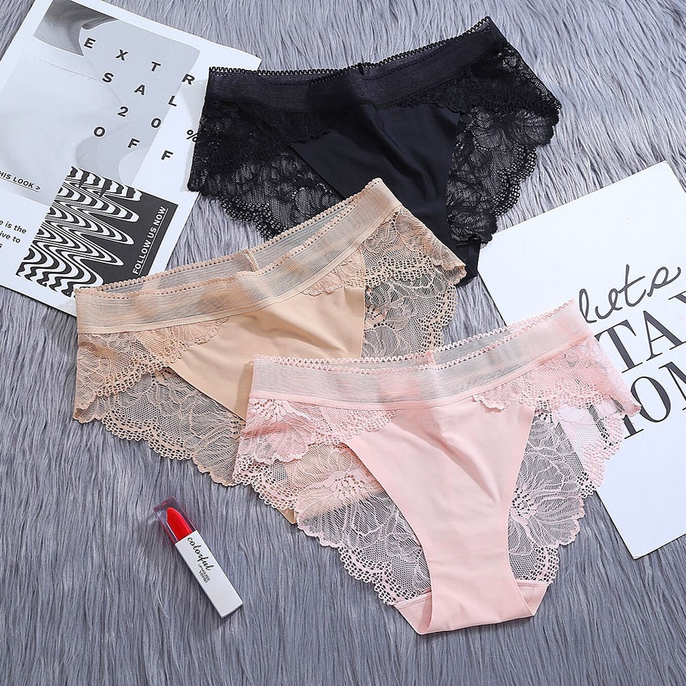 3Pcs/Lot Lace Women's Panties Sets