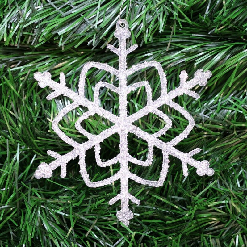 Ivory White Christmas Tree Pendant Baubles Fairy Snowflake Santa Decorations