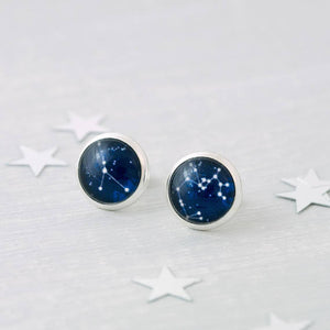 Zodiac Studs, Stud Earrings, Constellation Studs