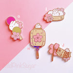 Load image into Gallery viewer, Moon Bunny Sakura - Kakegori -Takoyaki - Pai Pai - Origami - Omamori Hard Enamel Pin - Anime Manga Cute Kawaii
