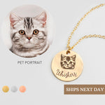 Load image into Gallery viewer, Personalized Gifts for Pet Owner Unique Jewelry Custom Cat Portrait Necklace for Mom Mother&#39;s Day Gift Pet Memorial Jewelry Gift -LCN-AP
