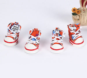 Canvas Shoes Sneakers Breathable Laces protect Puppy Feet Easy To Clean And Wear