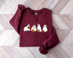 Load image into Gallery viewer, Cute Rabbit Ghost Halloween Sweatshirt, Ghost Bunny Shirt, Halloween Vibes Shirt, Spooky Season Shirt, Spooky Rabbit Sweater, Halloween Gift
