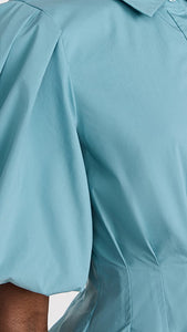 Cleo Cotton Poplin Balloon Pintuck Mini Dress