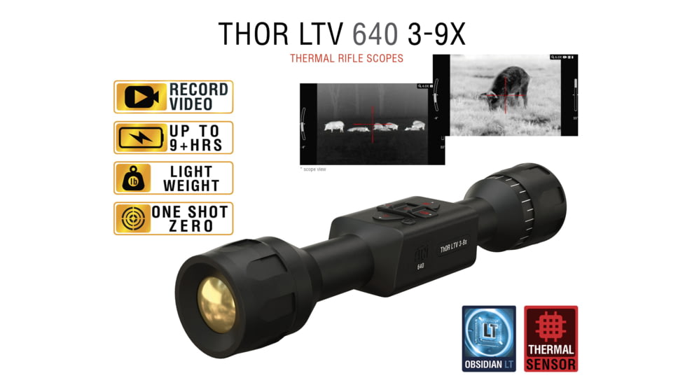 ATN Thor LTV 3-9x Thermal Imaging Rifle Scopes Gen 5