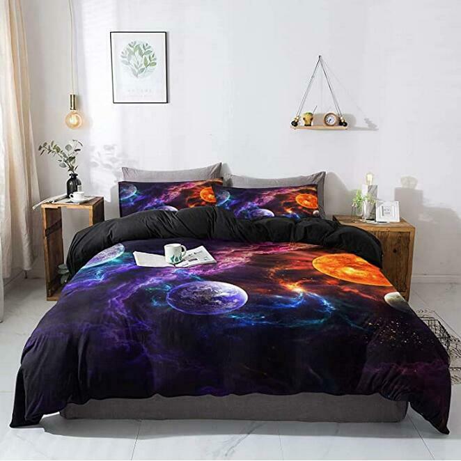 Galaxy Clouds Doona Duvet Quilt Cover Set Single/Double/