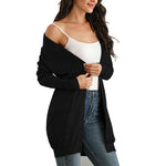 Load image into Gallery viewer, Women&#39;s Cardigan Long Sleeve Open Front Draped Sweater Rib Banded w/ Pockets
