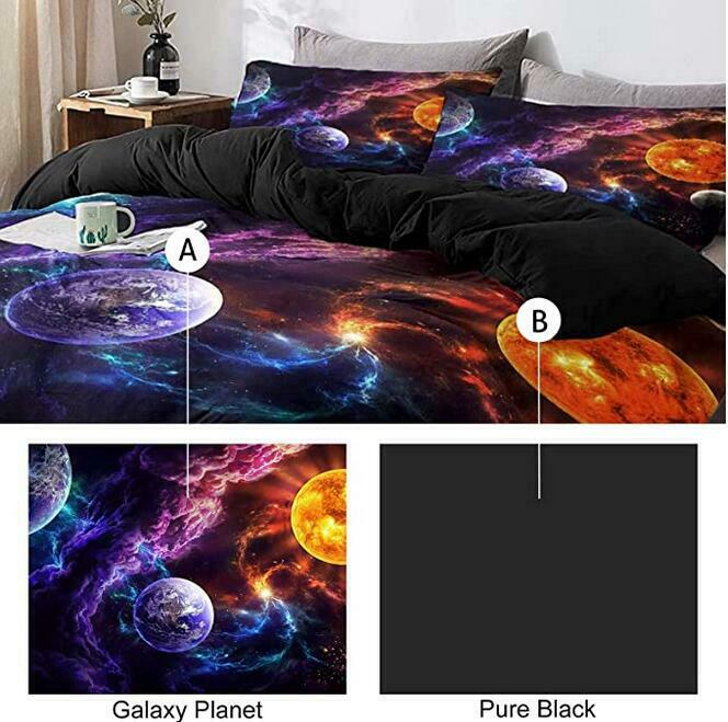 Galaxy Clouds Doona Duvet Quilt Cover Set Single/Double/