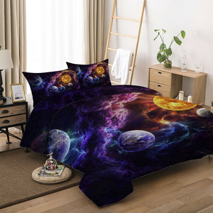 Galaxy Clouds Doona Duvet Quilt Cover Set Single/Double/