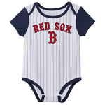 Load image into Gallery viewer, Boston Red Sox MLB Infant Baby Boys’ 3-Pack Team Bodysuits Creepers Set: 0/3-12m
