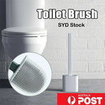 Load image into Gallery viewer, Bathroom Silicone Bristles Toilet Brush with Holder Creative Cleaning Brush Set
