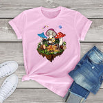 Load image into Gallery viewer, Psychedelic Forest Mushroom Tee Festival Summer Casual Oversized Camping T-shirt
