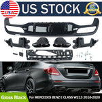 Load image into Gallery viewer, Rear Diffuser &amp; Exhaust Tips for Mercedes W213 AMG E63 Style Bumper Sedan 16-20
