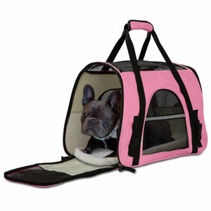 Pet Carrier Cat Travel Bag Portable Soft Sided Comfort Case Airline Approved Dog