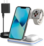 Load image into Gallery viewer, Wireless Charger Charging Station 3In1 For Apple Watch Air Pods iPhone 14 13 12
