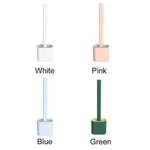 Load image into Gallery viewer, Bathroom Silicone Bristles Toilet Brush with Holder Creative Cleaning Brush Set
