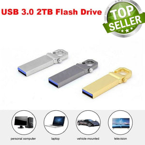 Metal USB 3.0 2TB Flash Drive Memory Stick Pen U Disk Swivel Key Thumb PC Laptop