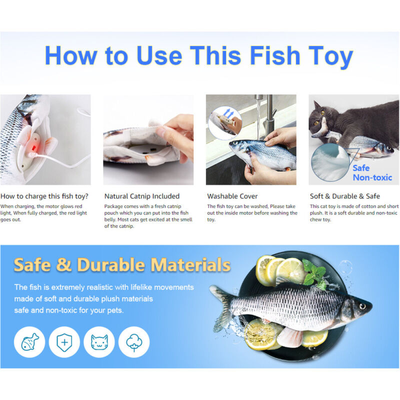 Floppy Moving Fish Cat Toy