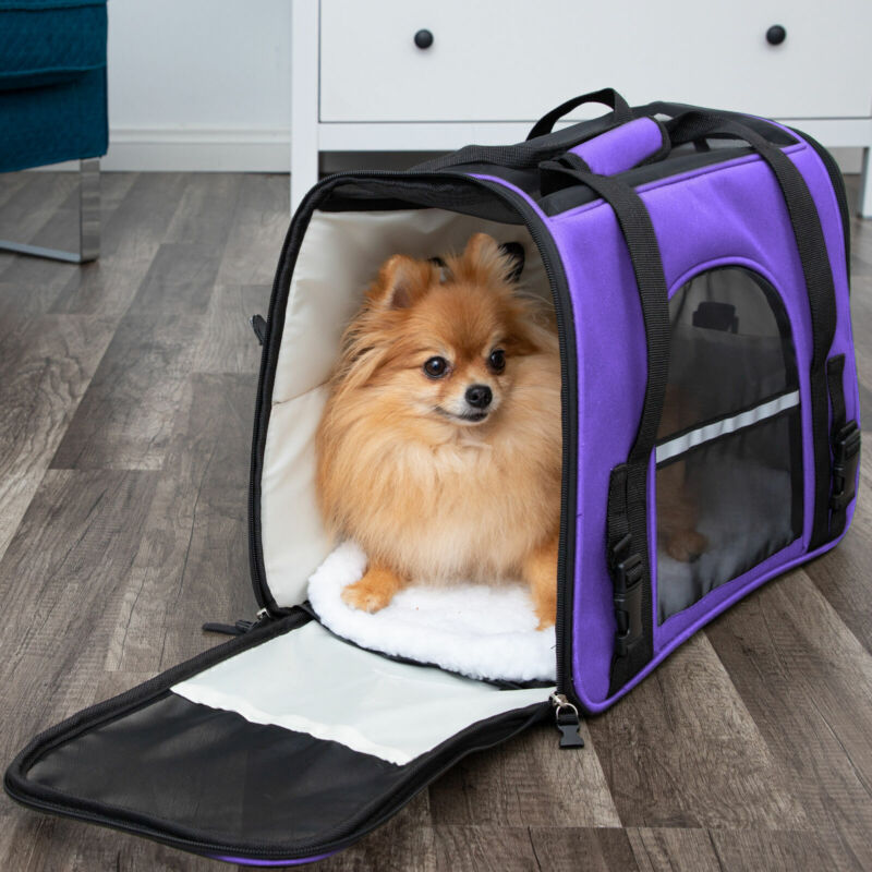 Pet Carrier Cat Travel Bag Portable Soft Sided Comfort Case Airline Approved Dog