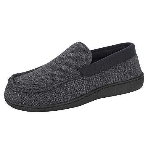 Hanes Men's ComfortSoft Memory Foam Knit Venetian Moccasin Indoor/Outdoor Slipper