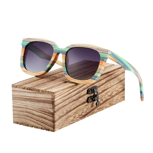 BARCUR Unique Wood Polarized Sunglasses