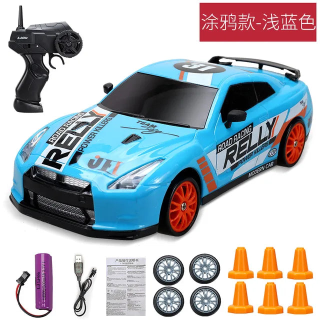 2.4G High speed Drift Rc Car 4WD Toy Remote Control AE86 Model GTR Vehicle Car RC Racing Cars Toy for Children Christmas Gifts High speed Drift Rc Car 4WD Toy Remote Control AE86 Model GTR Vehicle Car RC Racing Cars Toy for Children Christmas Gifts