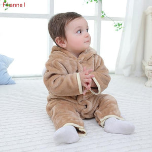 2019 Newborn Baby Winter Hoodie Clothes Polyester Infant Baby Girls Pink Climbing New Spring Outwear Rompers 3m 12m Boy Jumpsuit