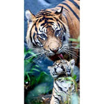 Load image into Gallery viewer, Animal Diamond Embroidery 5D DIY Diamond Painting Christmas Tigers And Giraffes Cross Stitch Full Rhinestone Mosaic
