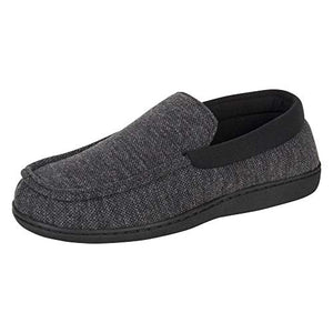 Hanes Men's ComfortSoft Memory Foam Knit Venetian Moccasin Indoor/Outdoor Slipper