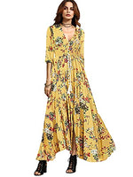 Load image into Gallery viewer, Milumia Women&#39;s Button Up Split Floral Print Flowy Party Maxi Dress
