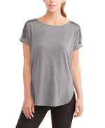 Load image into Gallery viewer, Avia Women&#39;s Active Short Sleeve Crewneck T-Shirt With Mesh Insert
