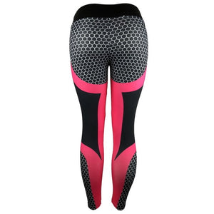 Vertvie Honeycomb Printed Yoga Pants Women Push Up Professional Running Fitness Gym Sport Leggings Tight Trouser Pencil Leggins