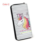 Load image into Gallery viewer, Women Unicorn Wallet Clutch Long Leather Purse Card Holder Phone Zipper Handbags
