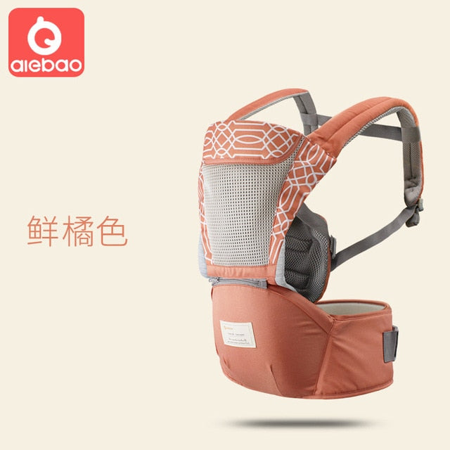 AIEBAO Ergonomic Baby Carrier Infant Kid Baby Hipseat Sling Front Facing Kangaroo Baby Wrap Carrier for Baby Travel 0 18 Months