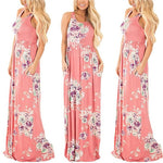 Load image into Gallery viewer, 2018 Summer Long Dress Floral Print Boho Beach Dress Tunic Maxi Dress Women Evening Party Dress Sundress Vestidos de festa XXXL
