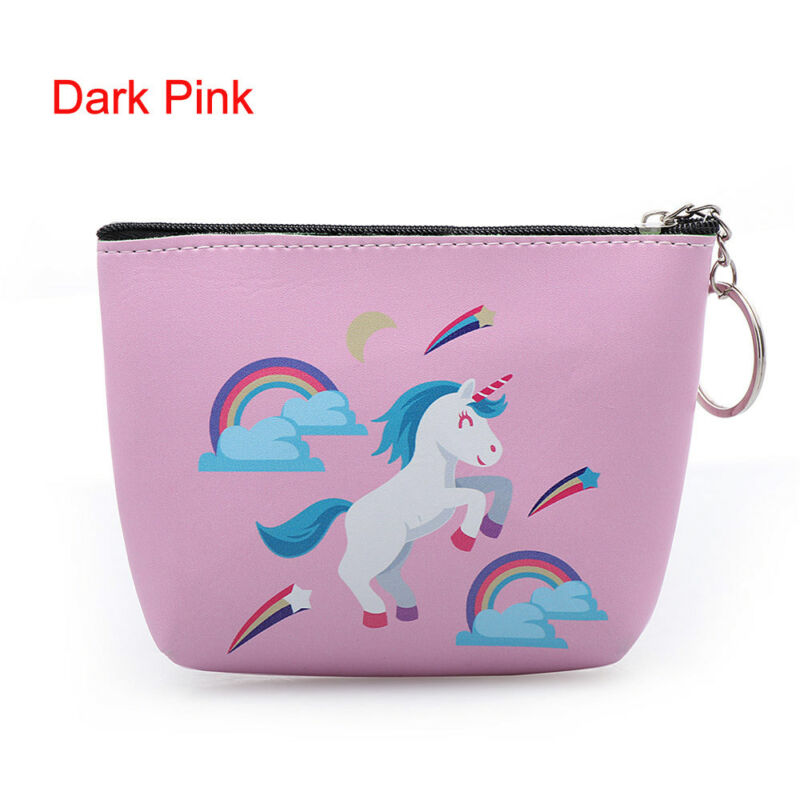 Women Unicorn Wallet Clutch Long Leather Purse Card Holder Phone Zipper Handbags