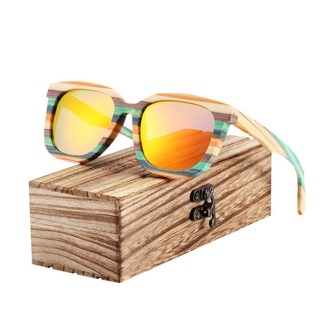 BARCUR Unique Wood Polarized Sunglasses